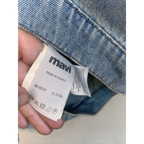 New Mavi jean jacket patches 90s 80s KARLA Sequin retro L Heart city - Picture 11 of 11